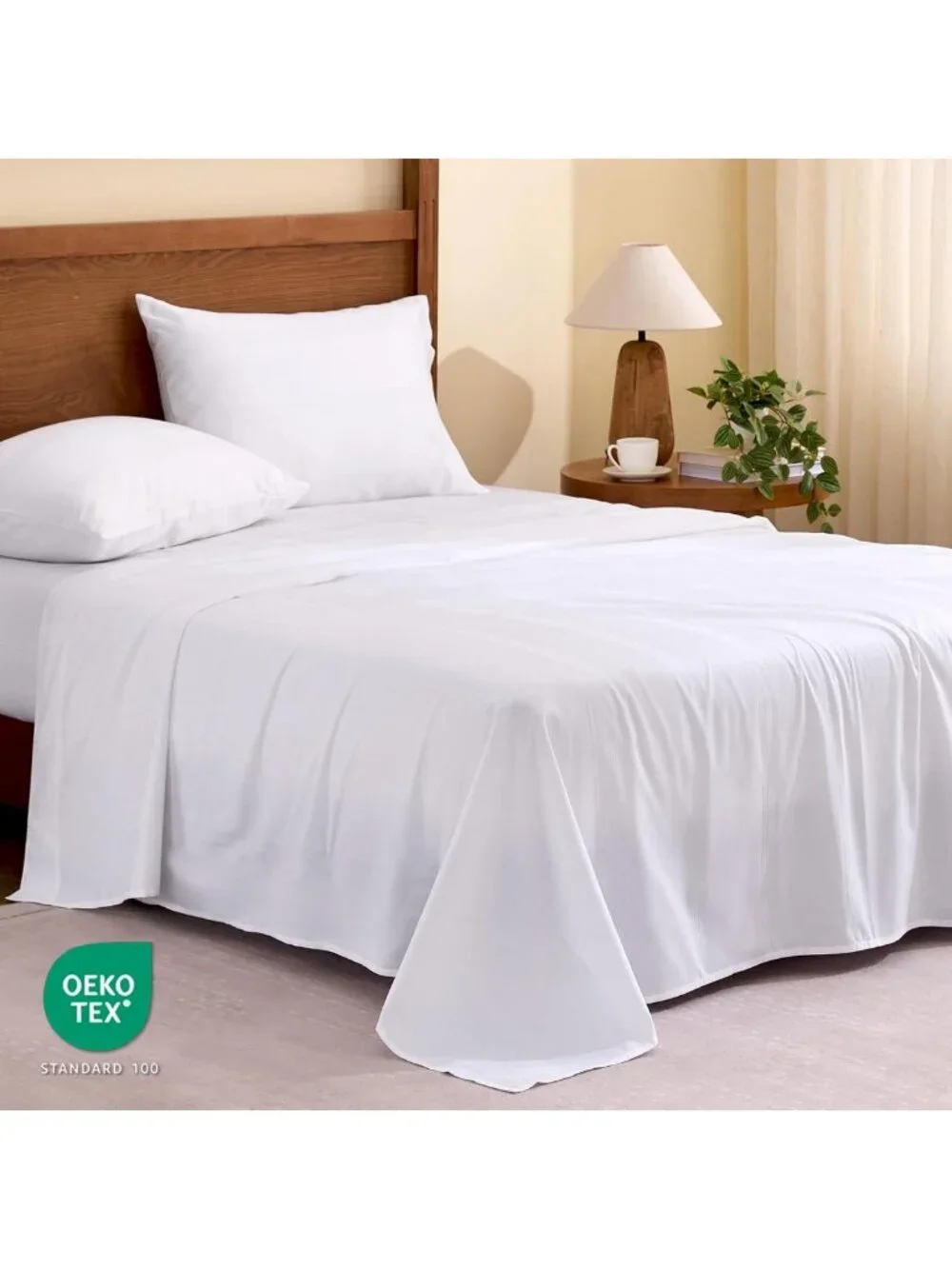 Soft Cotton Queen Sheet Set - 4 Piece Luxury Bedding, Breathable & Deep Pocket